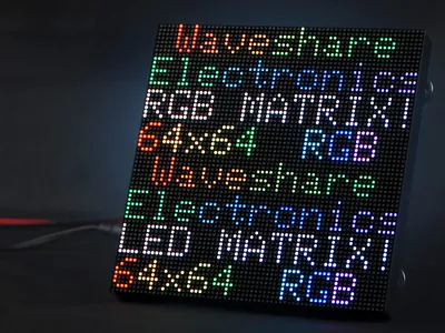 RGB Full-Color LED Matrix Panel, 3mm Pitch, 64×64 Pixels, Adjustable  Brightness | RGB-Matrix-P3-64x64