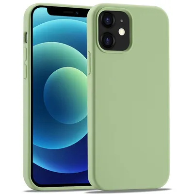 Handyhülle für Apple iPhone 12 Silikon Case - Matcha Grün