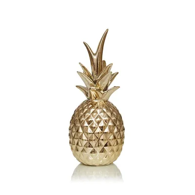 Фигурка ананаса Pineapple, золотой, керамика, 8х19 см