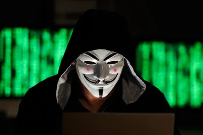 Portrait of anonymous hacker. Concept of hacking cybersecurity, cybercrime,  cyberattack, etc. Stock Illustration | Adobe Stock