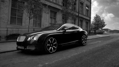 Обои bentley continental, черный бентли, обои бентли на рабочий стол