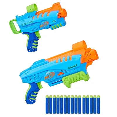 Набор бластеров Nerf Junior Ultimate Starter Set, с 15 стрелами, 2 шт.  (F6369) купить в Киеве, Украине | MAUDAU: цена, отзывы, характеристики