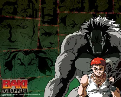 Боец Баки / Baki the Grappler - наклейки на телефон - стикеры