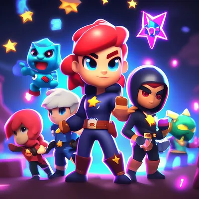 Картина по номерам V-117 \"Игра Brawl Stars (Бравл Старс) персонажи\" 40х40 -  купить с доставкой по выгодным ценам в интернет-магазине OZON (752930222)