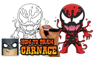 How to Draw Carnage from Spider-Man - Really Easy Drawing Tutorial