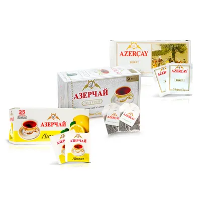 Набор чёрного чая в пакетиках - Азерчай, 195 г | Posylka.de