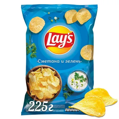 Чипсы Lay's (Lays) со вкусом сметаны и зелени, 225г, 6 штук - купить с  доставкой по выгодным ценам в интернет-магазине OZON (415284035)