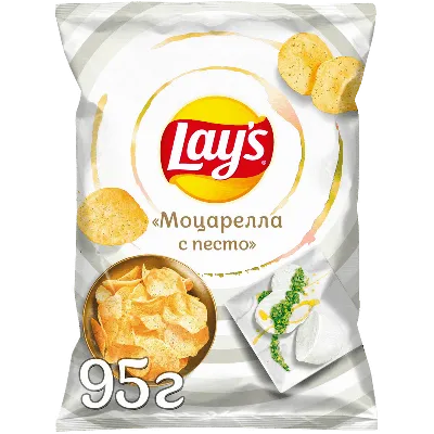 Чипсы Lays картофельные со вкусом моцарелла с песто, 95г - купить с  доставкой в Петрозаводске в Перекрёстке