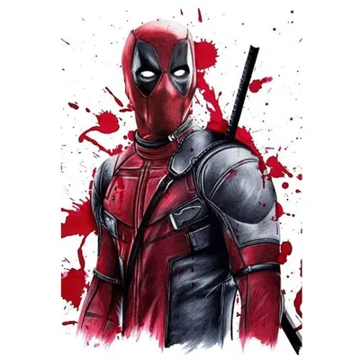 Девушка,deadpool, большой бюст, стоит…» — создано в Шедевруме