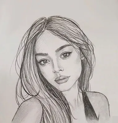 Портрет карандашом. Милая девушка. | Cool art drawings, Art drawings  sketches creative, Art drawings sketches pencil