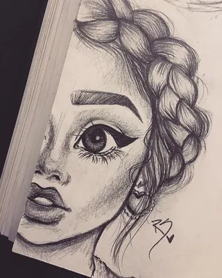 Рисунок Girl Art Sketch, девушка, карандаш, черные волосы, мода png |  PNGWing