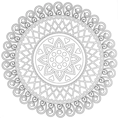 Мандала привлечения любви | Mandala coloring pages, Mandala coloring,  Colouring pages