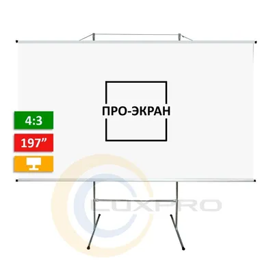 Рулонный экран для проектора 200х200 см | крепеж на потолок или стену