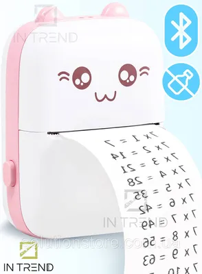 Детский принтер Mini printer Pink Портативный Bluetooth карманный с  термопечатью для обучения игр распечатки (ID#1628939267), цена: 1390 ₴,  купить на Prom.ua