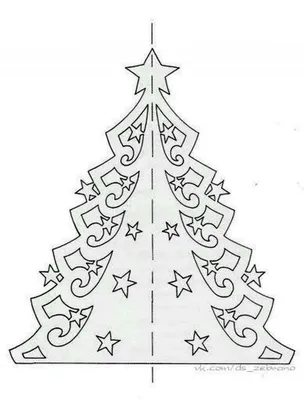 Шаблоны елки для вырезания из бумаги | Активная мама | Christmas tree  template, Christmas paper crafts, Christmas paper