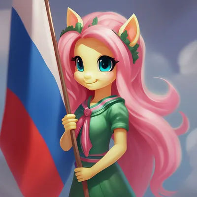 My little pony Флаттершай держит …» — создано в Шедевруме