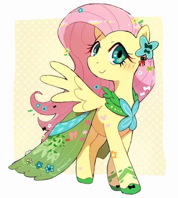 Раскраска Пони Флаттершай | Раскраски пони Флаттершай (Fluttershy).  Раскраски из мультфильма Мой маленьки пони (My Little Pony)