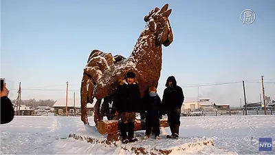 Из говна и палок: в Якутии мастер создал скульптуру кролика из навоза –  видео