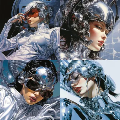 Artwork “Robot rider” from Hajime Sorayama - Dope! Gallery