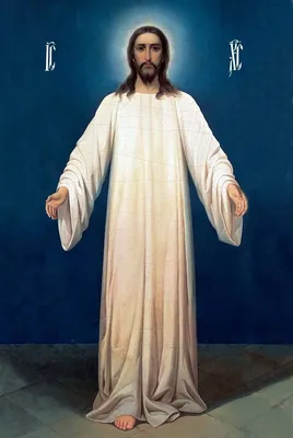Благовещенская Икона Иисус Христос в белом хитоне - купить по низким ценам  в интернет-магазине OZON (285684382)