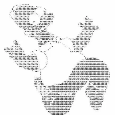 ASCII Art - Рисунки символами, картинки из символов, символы для вк