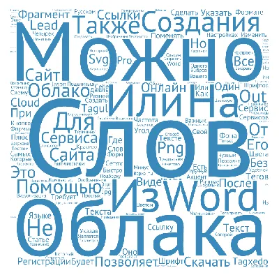 Визуализация. 5 онлайн-сервисов для создания облака тегов и слов на русском  языке