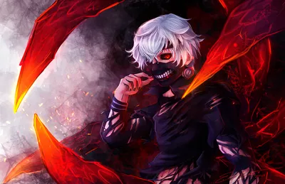 Обои на рабочий стол Канеки Кен / Kaneki Ken из аниме Tokyo Ghoul /  Токийский Гуль, by ElizaLento, обои для рабочего стола, скачать обои, обои  бесплатно