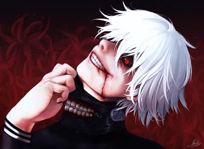 Обои на рабочий стол Канеки Кен / Kaneki Ken из аниме Tokyo Ghoul /  Токийский Гуль, by Rouisu, обои для рабочего стола, скачать обои, обои  бесплатно