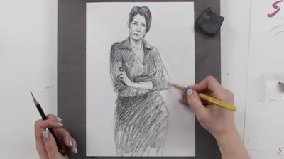 Иллюстрация Портрет карандашом (цифровой) в стиле портрет |