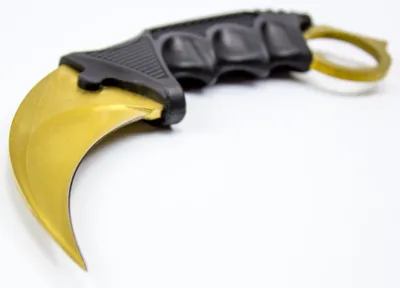 Нож деревянный Стендоф 2 Керамбит Золото. Standoff 2 Karambit Gold №948073  - купить в Украине на Crafta.ua