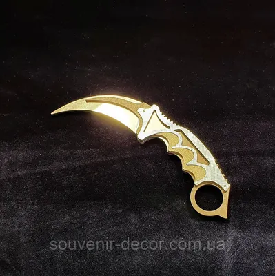 Нож деревянный Стендоф 2 Керамбит Золото. Standoff 2 Karambit Gold №948073  - купить в Украине на Crafta.ua