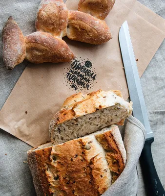 Рецепт пшенично-ржаного хлеба с грецкими орехами на ржаной закваске с фото  пошагово на Вкусном Блоге