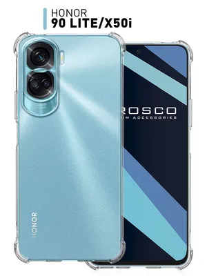 Противоударный чехол для Honor 90 Lite (Хонор 90 Лайт) с усиленными углами  и защитой модуля камер, силиконовый прозрачный ROSCO - купить с доставкой  по выгодным ценам в интернет-магазине OZON (1200203352)