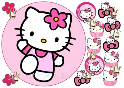 Кабошон серединка для заколок Китти Hello Kitty с блеском купить по цене  9.50 грн в магазине рукоделия 100 идей