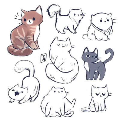 Картинки котов рисунки