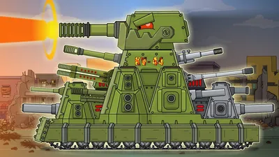 The power and annihilation of KV-44M2. Cartoons about tanks - YouTube