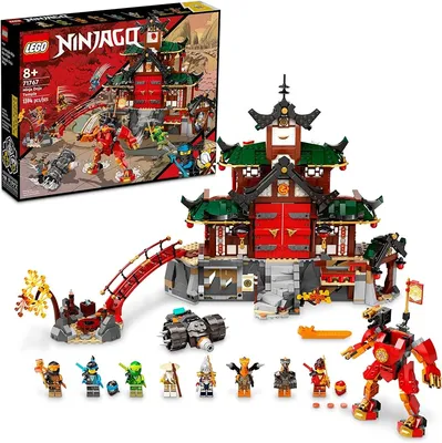 Amazon.com: LEGO NINJAGO Ninja Dojo Temple Masters of Spinjitzu Set 71767,  Ninja Toy Building Kit with 8 Minifigures and Toy Snake Figure, Collectible  Mission Banner Series, Pretend Play Ninja Set for Kids :