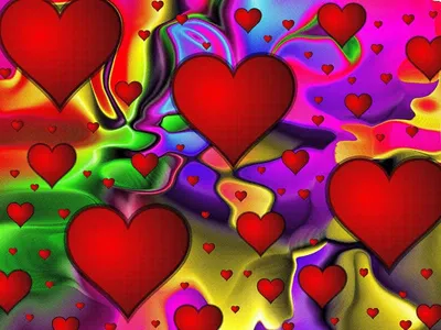 Love hearts Wallpaper 4K, Colorful hearts, Heart shape