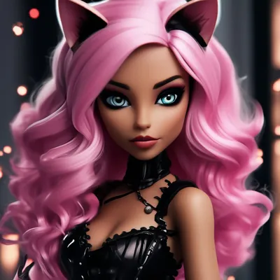 Monster High Friday 13-й рисунок куклы Кэтти Нуар, другие, телевидение,  другие, чиби png | PNGWing