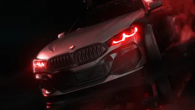 Обои на рабочий стол BMW M5 на фоне северного сияния из игры Forza Horizon,  обои для рабочего стола, скачать обои, обои бесплатно