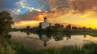 Обои церковь, дивеево, зелень на рабочий стол