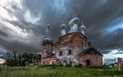 Обои Церковь на холме, картинки - Обои для рабочего стола Церковь на холме  фото из альбома: (природа)