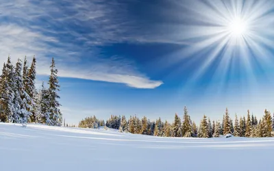 Фон рабочего стола где видно Обои на рабочий стол Зима, Горы, Снег,  Mountains, Зимний ночной пейзаж, Snow, Winter night landscape, Winter,  Starry sky, Звездное небо