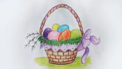 Акварельный фон, паттерн на тему Пасха. Крашеные яйца, цветы, травы Stock  Illustration | Adobe Stock