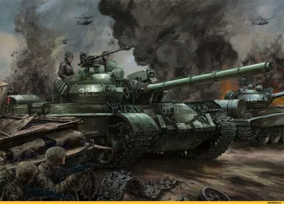 красивые картинки :: милитари :: танки :: Type 97 Chi-Ha :: t-34 :: T-55 ::  zandan zero to na!? :: art (арт) / картинки, гифки, прикольные комиксы,  интересные статьи по теме.