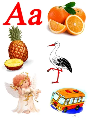 Буква А на картинках для детей