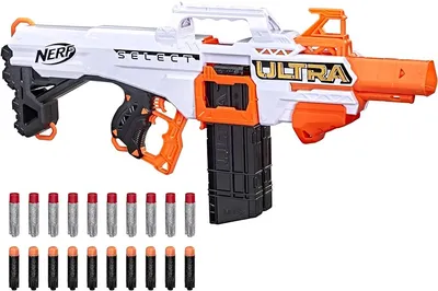 Amazon.com: NERF Ultra Select Fully Motorized Blaster, Fire for Distance or  Accuracy, Includes Clips and Darts, Outdoor Games and Toys, Automatic  Electric Full Auto Toy Foam Blasters : Everything Else