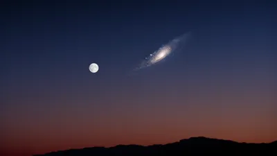 Фото ночного неба на длинной …» — создано в Шедевруме