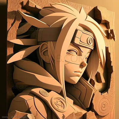 Худшие персонажи Наруто FEM NARUTO, Аниме 3D модель для ЧПУ: STL / MAX (obj)