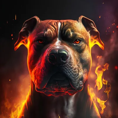 Premium Photo | Angry pitbull illustration